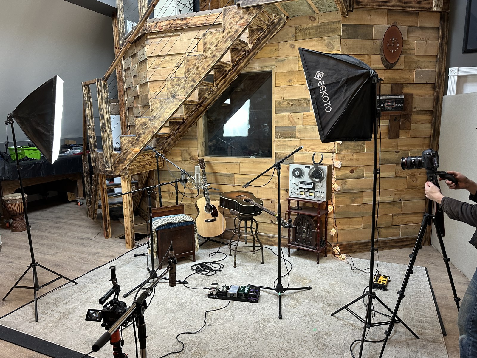 Live room recording session