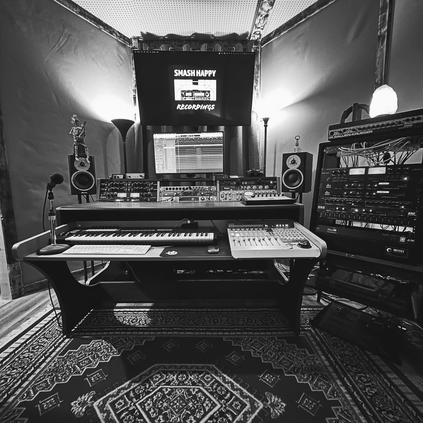 Control room monitor and mixing console